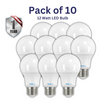 DELTALITE 12 W LED BULBS PACK OF 10