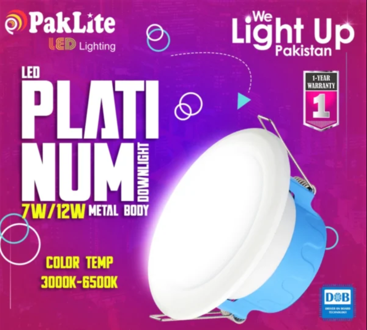 Led Fast Pak Pack of 3 Paklite LED DL Platinum 7W 3