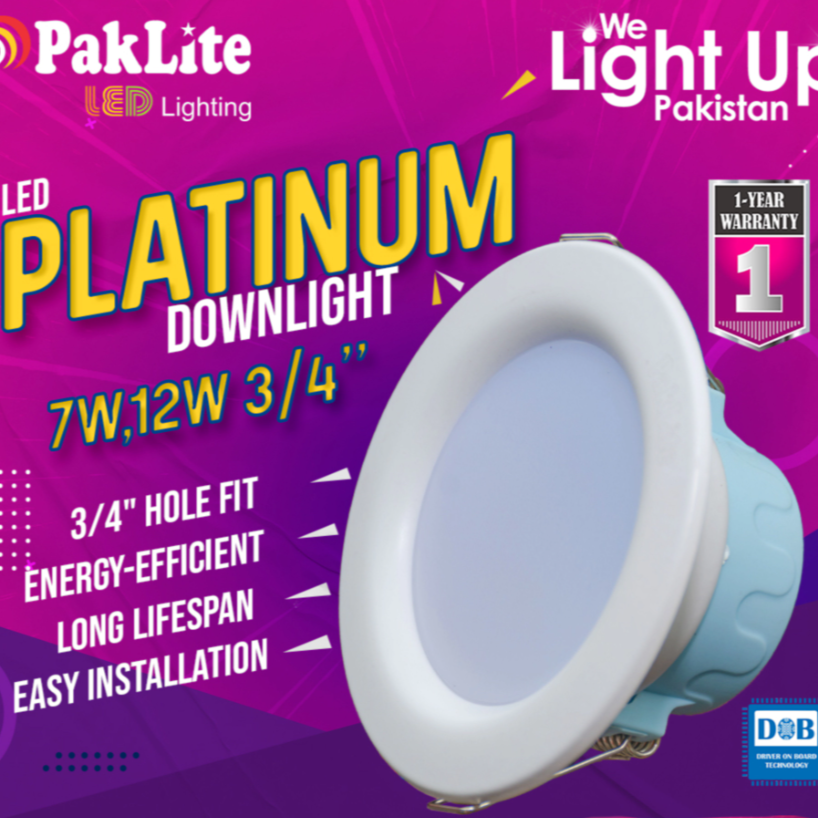 Led Fast Pak Pack of 3 Paklite LED Platinum 7W 3/4