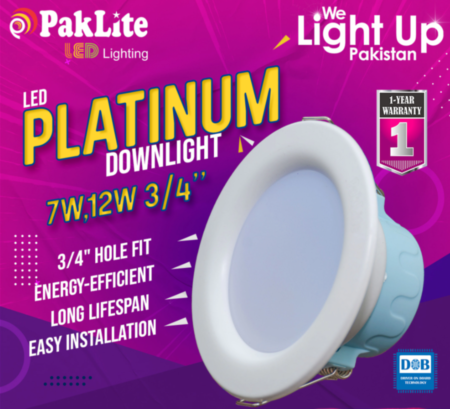 PACK OF 3 PAKLITE LED DL PLATINUM 12W 3/4"