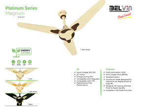 BELVIN CEILING FAN MAGNUM MODEL (INVERTER 30 WATT) REMOTE CONTROL RF