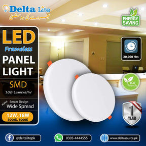 DELTALITE 18 WATT LED FRAMELESS CEILING PANEL LIGHT 6" ADJUSTABLE