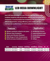 Led Hexa 12 Watt 3/4
