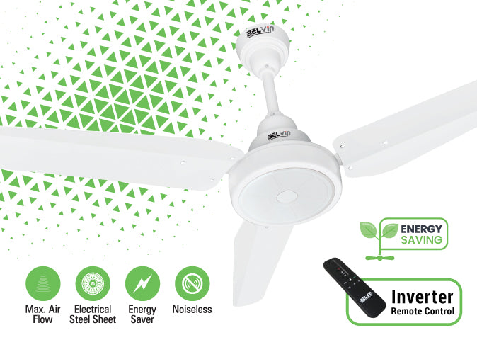 BELVIN CEILING FAN FLORA PLUS MODEL (INVERTER 30 WATT) REMOTE CONTROL